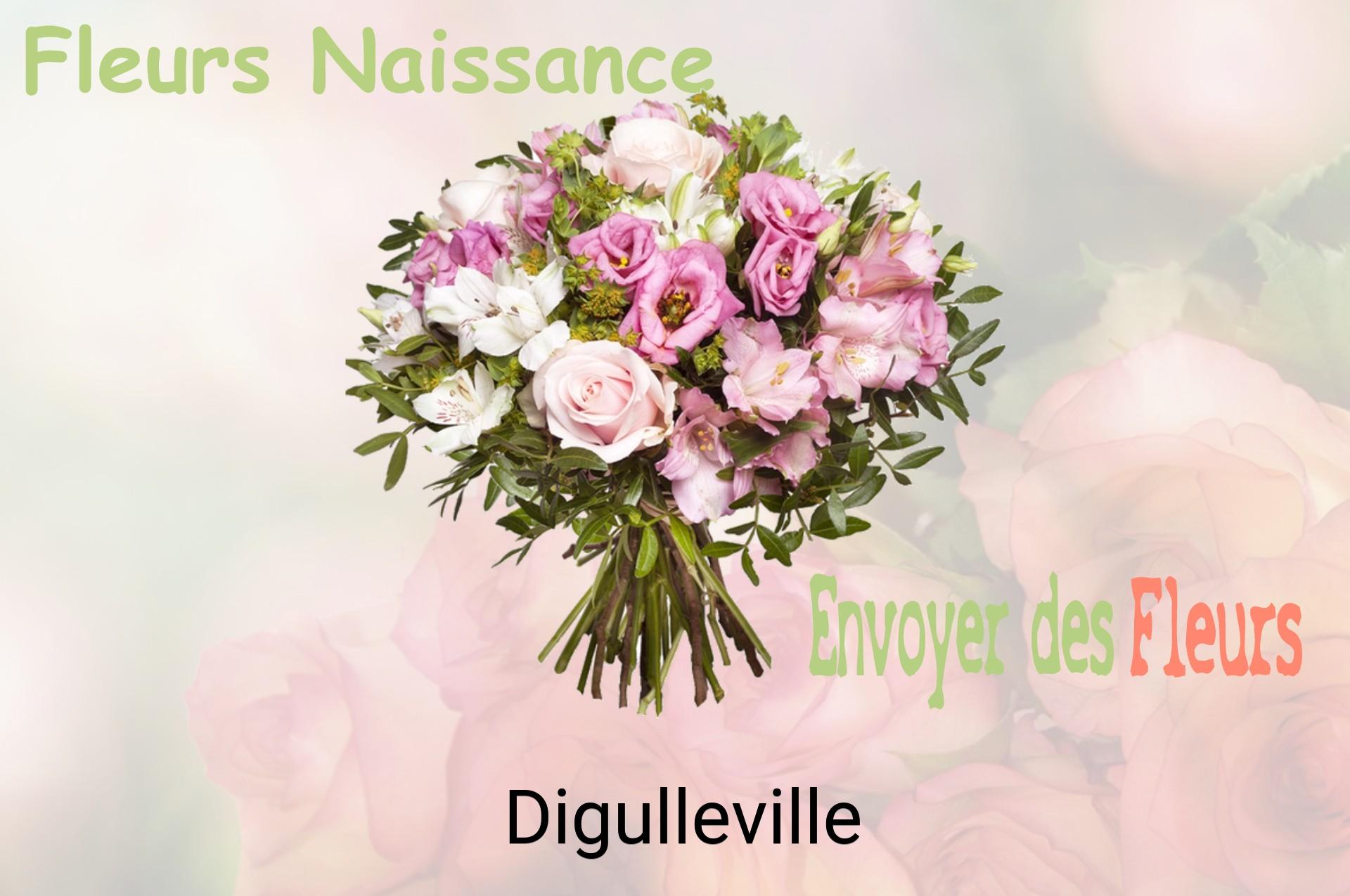 Bouquet de fleurs de naissance livré à Digulleville