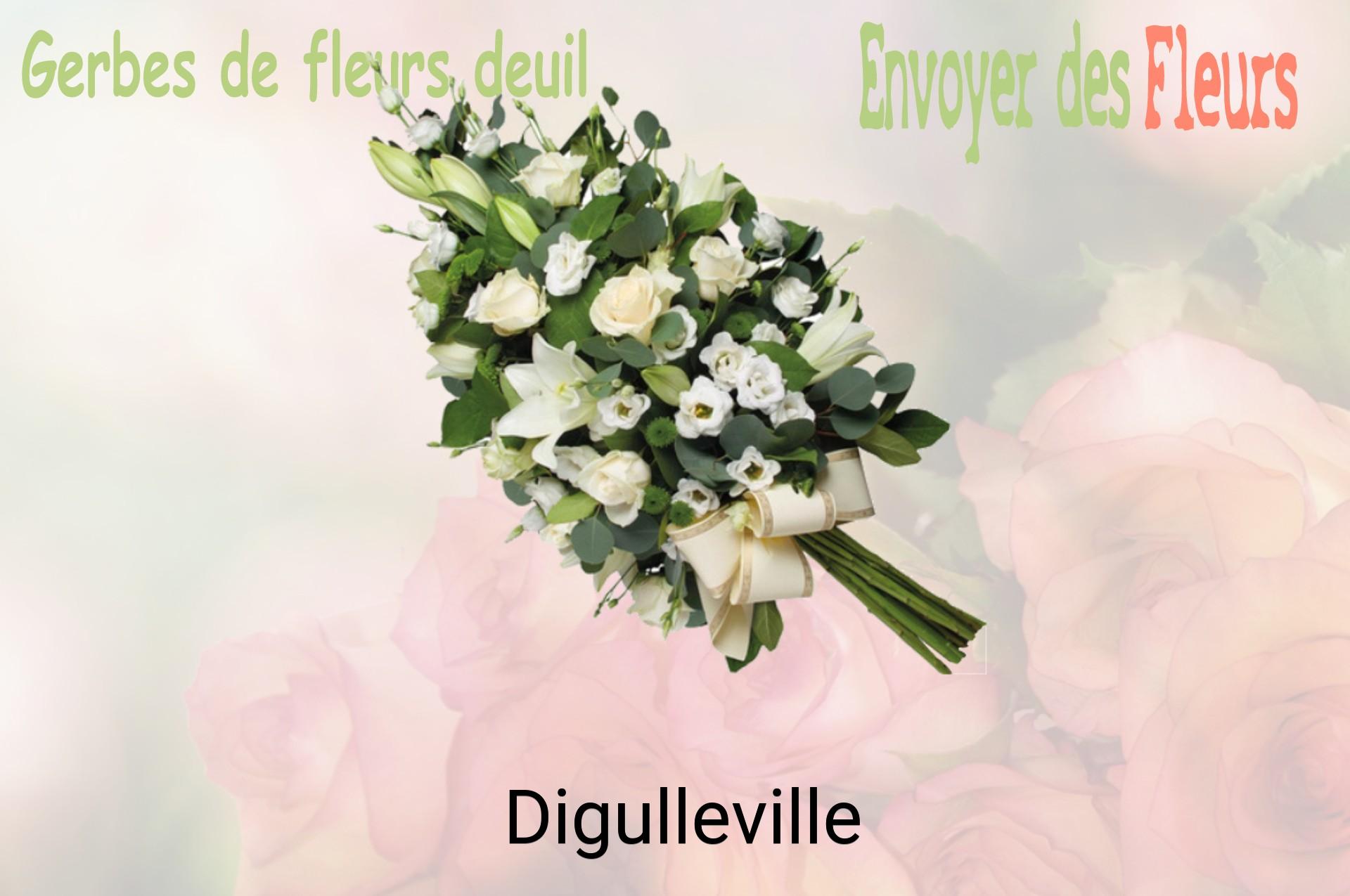 Gerbe de fleurs de deuil livrée à Digulleville